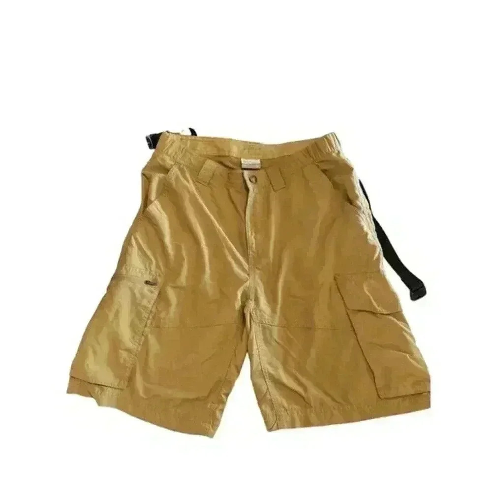 Columbia‎ Omni-Shade Beige Hiking Cargo Outdoor Belted Shorts Size 34x10